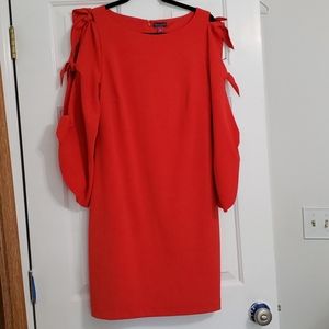 Red Vince Camuto Dress 3/4  tie sleeves